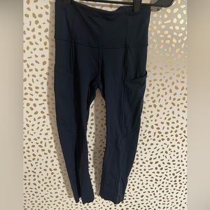navy lululemon fast and free leggings